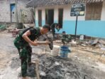 Pembangunan RTLH Kardo Hampir Selesai, Tim TMMD Kodim 0813/Bojonegoro Lakukan Pengecatan
