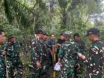 Pertegas Batas Lahan Satuan, Danyonif TP 879/Rangkok Cakti Tinjau Patok Wilayah Bersama PUPR Kaltim