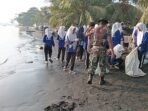 Aksi Jumat Bersih di Pantai Gorua Tengah: Kolaborasi TNI, Pelajar, dan Warga Tobelo Utara