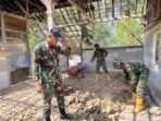 Satgas TMMD Ke-129 Lakukan Pemasangan Dinding Batako di Rumah Bapak Kardo