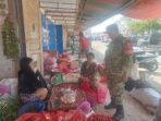 TNI Pantau Stabilitas Harga Pangan di Pasar Sentral Rappang Sidrap