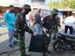 Aksi Bersama Kodim 1612/Manggarai untuk Kebersihan Pasar Ruteng