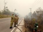 Dandim Gunung Mas Sambut Tim Sesko TNI dan Pantau Penanganan Karhutla