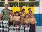 Dukungan TNI dalam Pendistribusian Makan Bergizi di Sidrap
