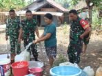 Kodim 1309/Manado Berikan Bantuan Air Bersih di Kelurahan Meras